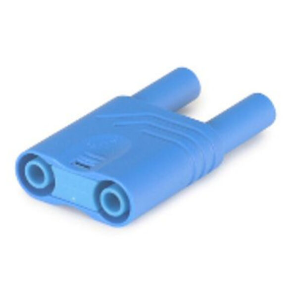 Bezpieczna złączka z wtykiem 4 mm niebieska
